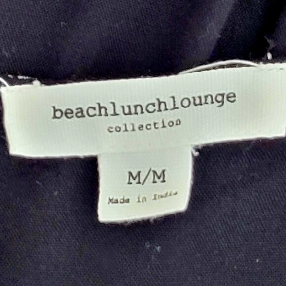 beachlunchlounge Peasant Embroidered Black Boho Mini Dress Size M - Picture 7 of 16
